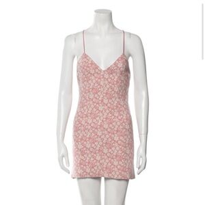 Alice + Olivia pink floral mini dress